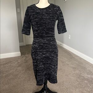 Banana Republic Black and White Knit Dress